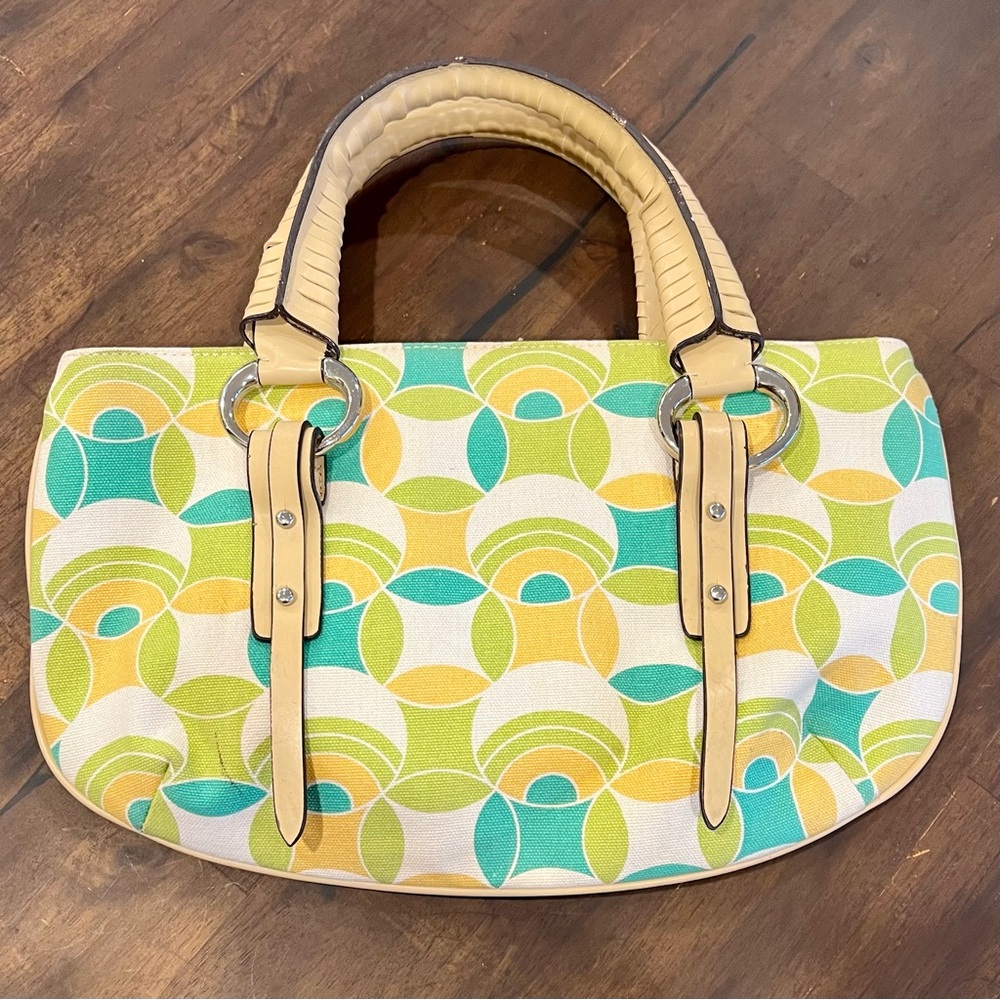 Graphic Geometric Print Multicolor “Mod” Bag